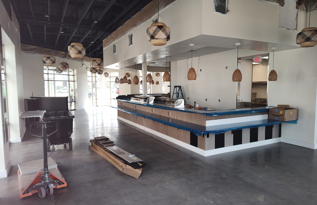 Sushi counter buildout